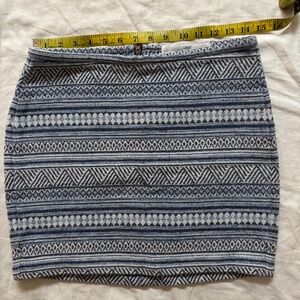 H&M L.O.G.G Blue Patterned Mini Skirt Size 6